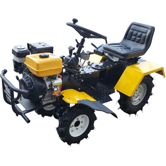 four wheel drive multifunctional mini tractor with back rotary tiller